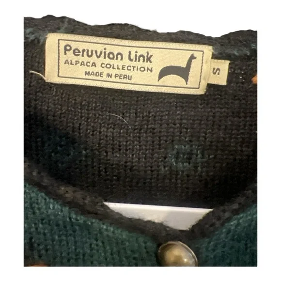 Peruvian Link Alpaca Collection Button Down Cardigan Size S Cottagecore Boho SE1 - Picture 2 of 5